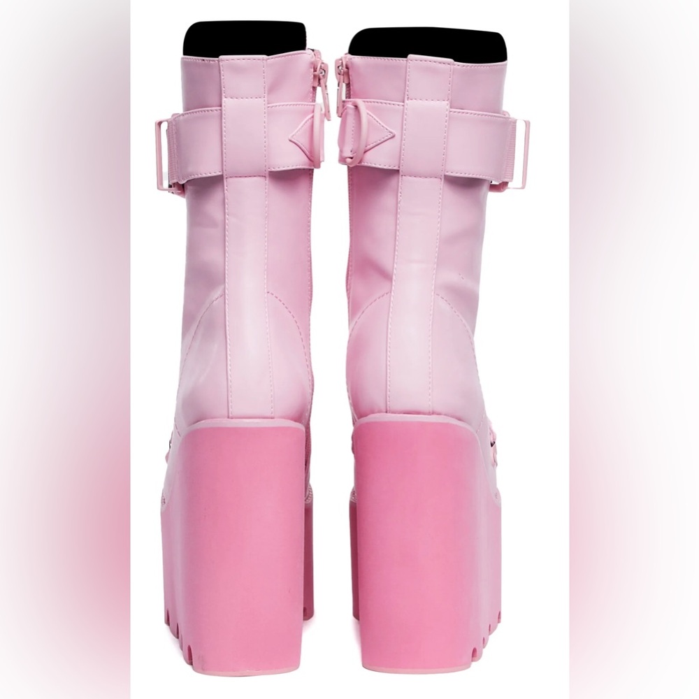 ✨🆕Dolls Kill x Sugar Thrillz Bubblegum Traitor Boots!BNIB!NEVER WORN!Size 8!🫧✨ - Picture 5 of 9